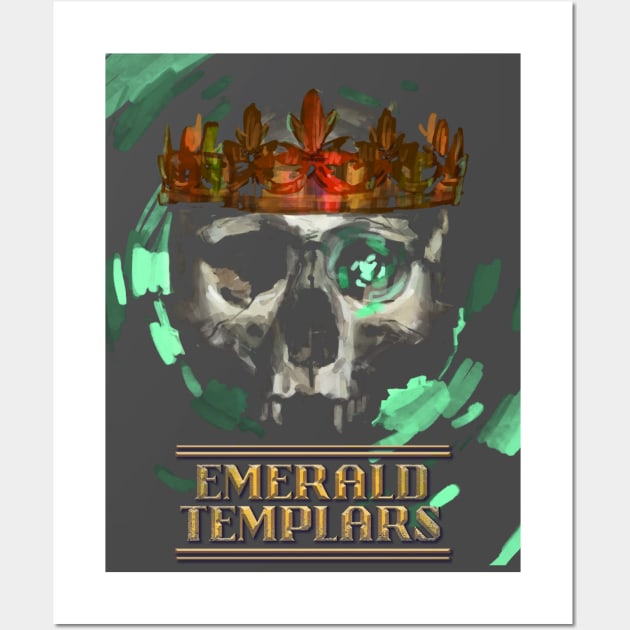 Emerald Templars Skull and Crown Wall Art by TheGeekLyfe